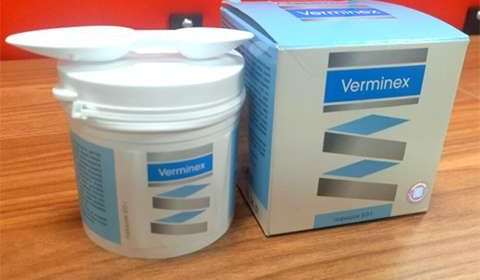 Полный комплект порошка Верминекс от паразитов на фотографии
